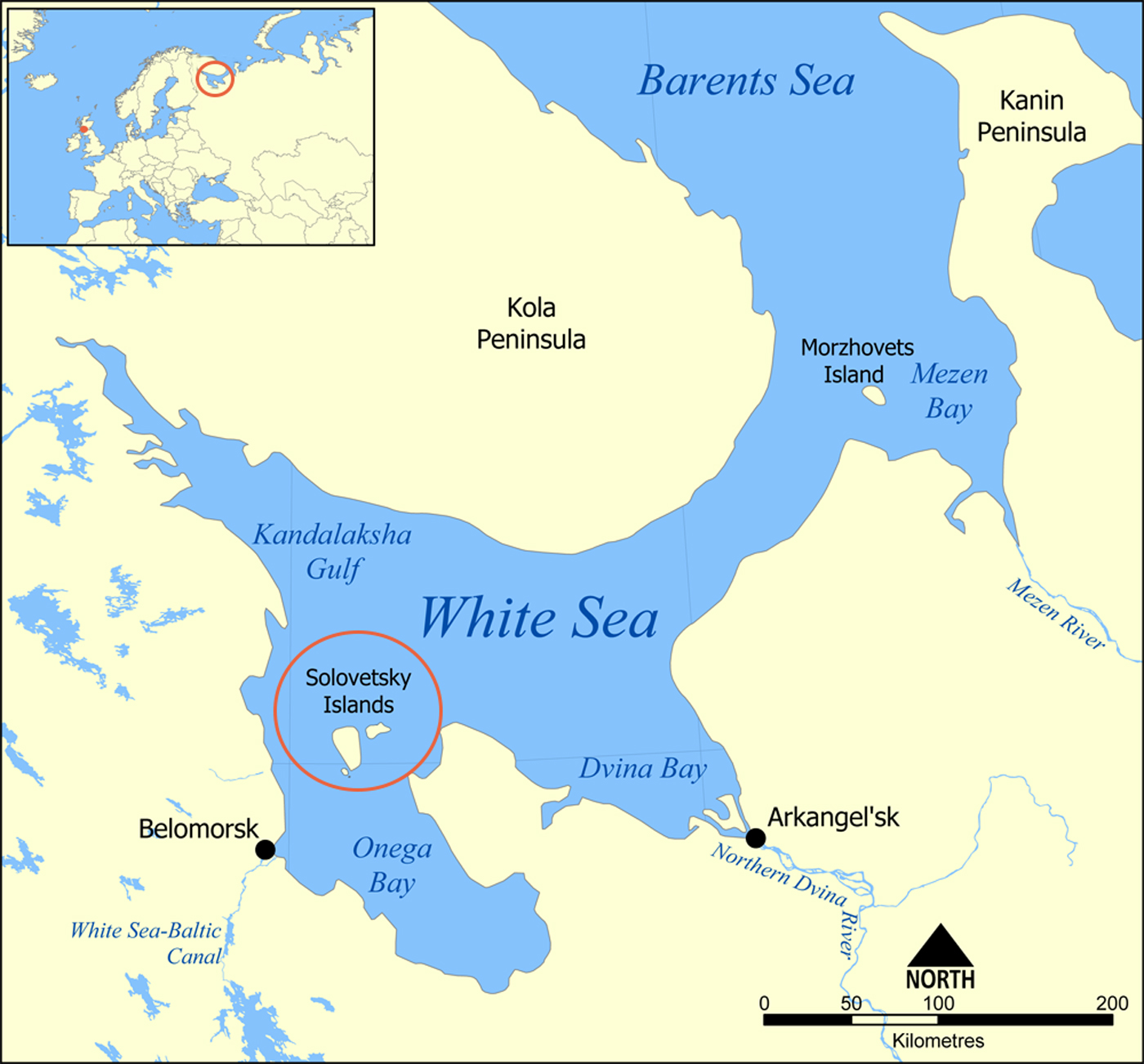 White Sea Map