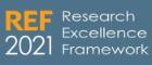 REF 2021 logo which says Research Excellence Framework