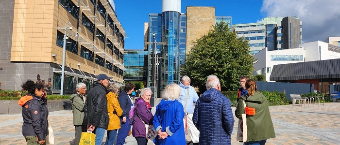 Health walk at Doors Open Day 2023 outside Clarice Pears