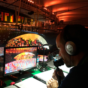 Andrew Cotter doing Beijing Olympics commentary