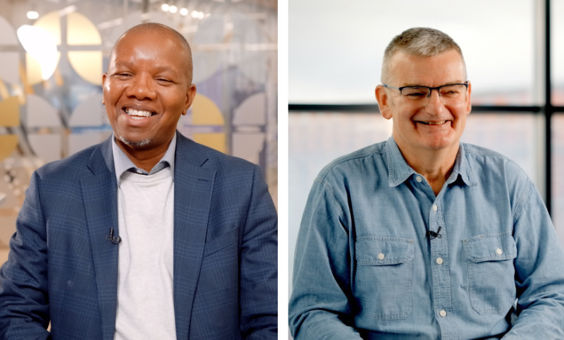 Headshots of Mwapatsa Mipando and Paul Garside