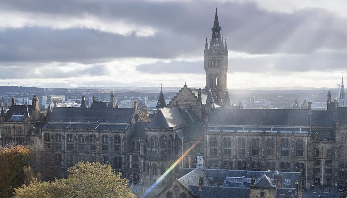 Aerial view of Gilbert Scott Building