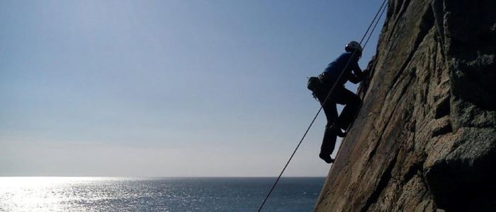 Photo of Gray Kainth rock climbing