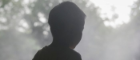 Silhouette of young child