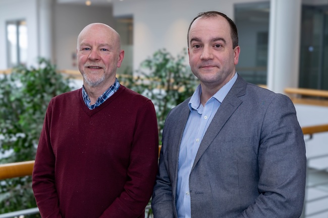 A photo of Professor Philip Greening (left) and Professor David Flynn, co-directors of the TransiT hub