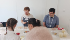 The School of Infection & Immunity volunteers run a stall at a special STEM Day in support of local charity Bridging The Gap