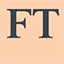 Financial Times 'FT' logo in black over an orange background