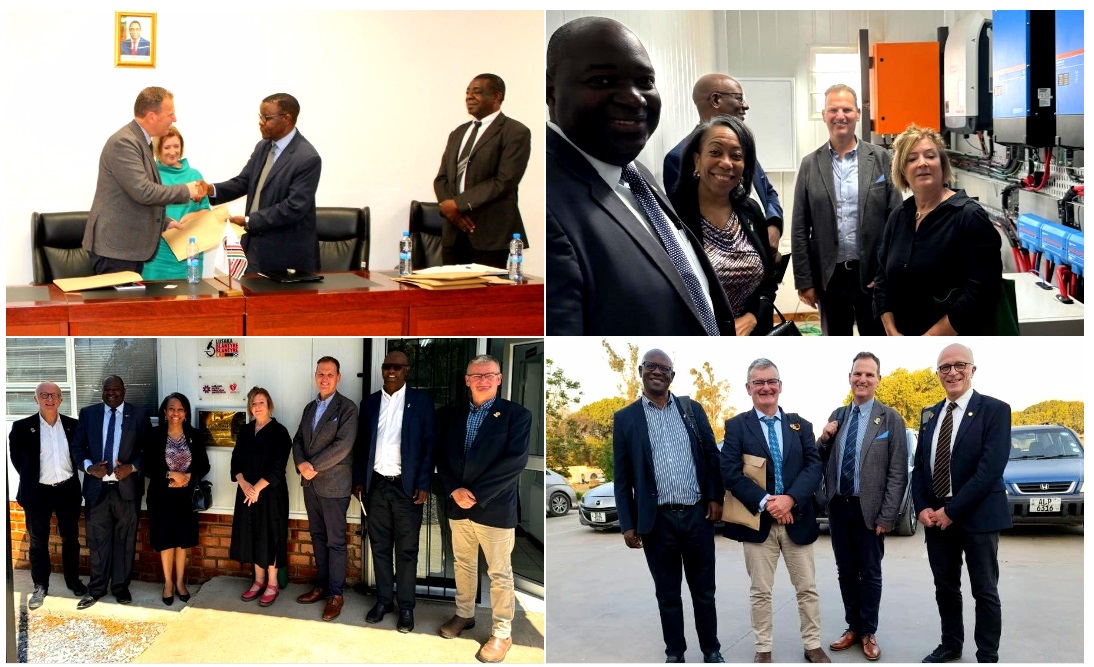 A collage of images from the UofG delegation trip to Zambia and Malawi in August 2024