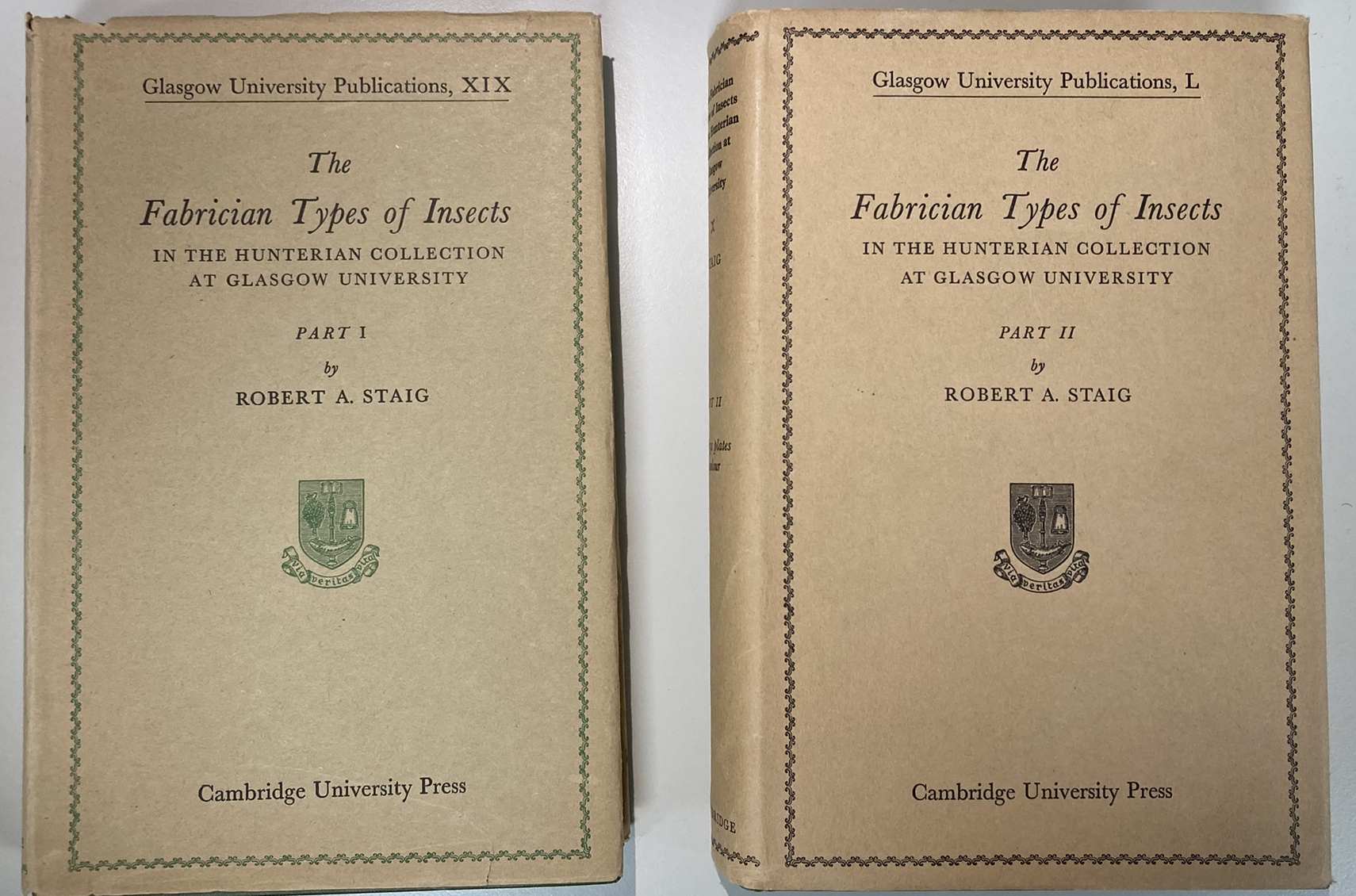 Photo of Robert. A Staig’s 2 volumes on Staig Fabrician types