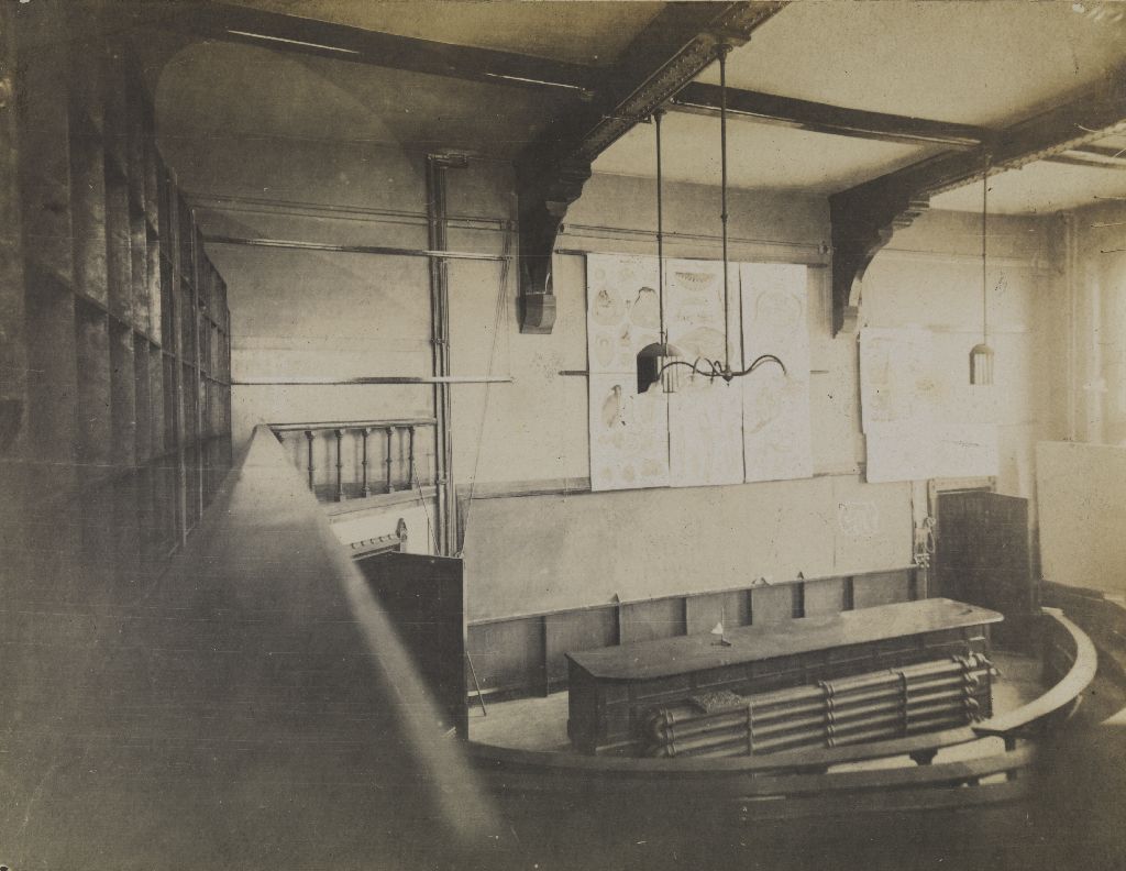 A photograph of the old zoological theatre (empty)