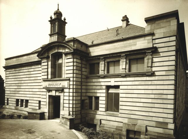 The main entrance and frontage of the Graham Kerr Building.