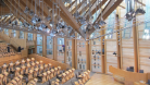 A photo of the debating chamber in the Scottish Parliament