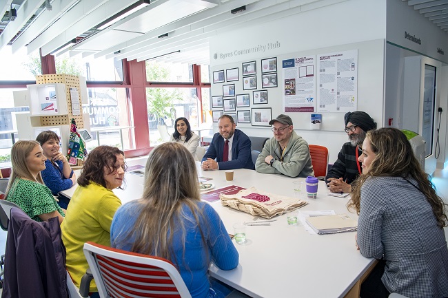 Ian Murray MP visits the Clarice Pears building to meet staff and collaborators