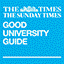 Good University Guide logo in white text against a blue background