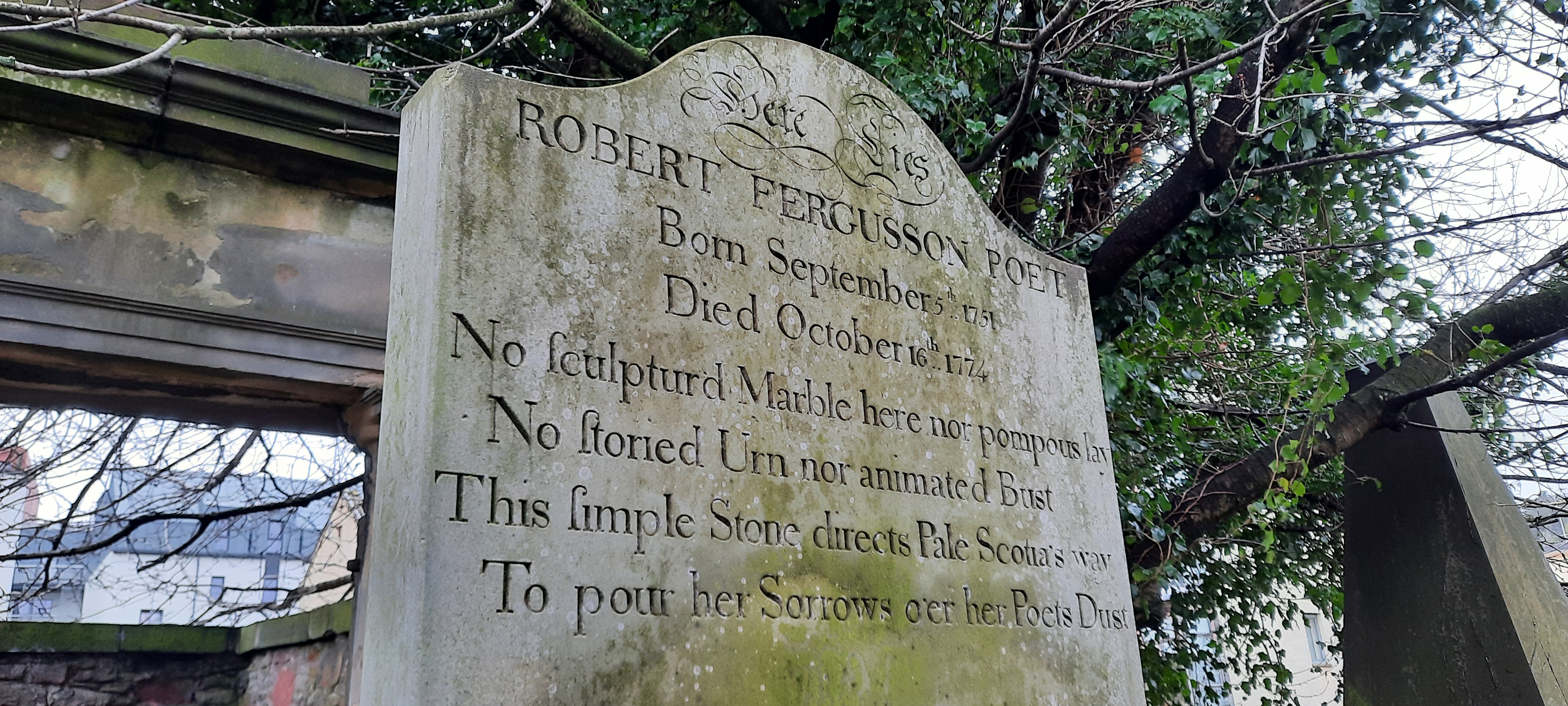 Fergusson's Gravestone, Canongate Kirkyard, Edinburgh