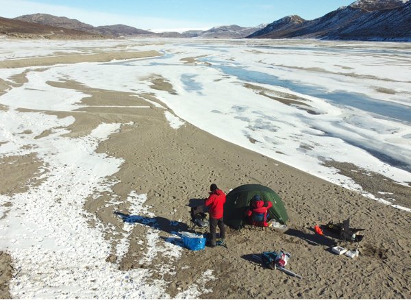 Glacial sampling in Greenland