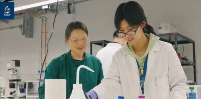 Female engineering researchers in a lab in the ARC