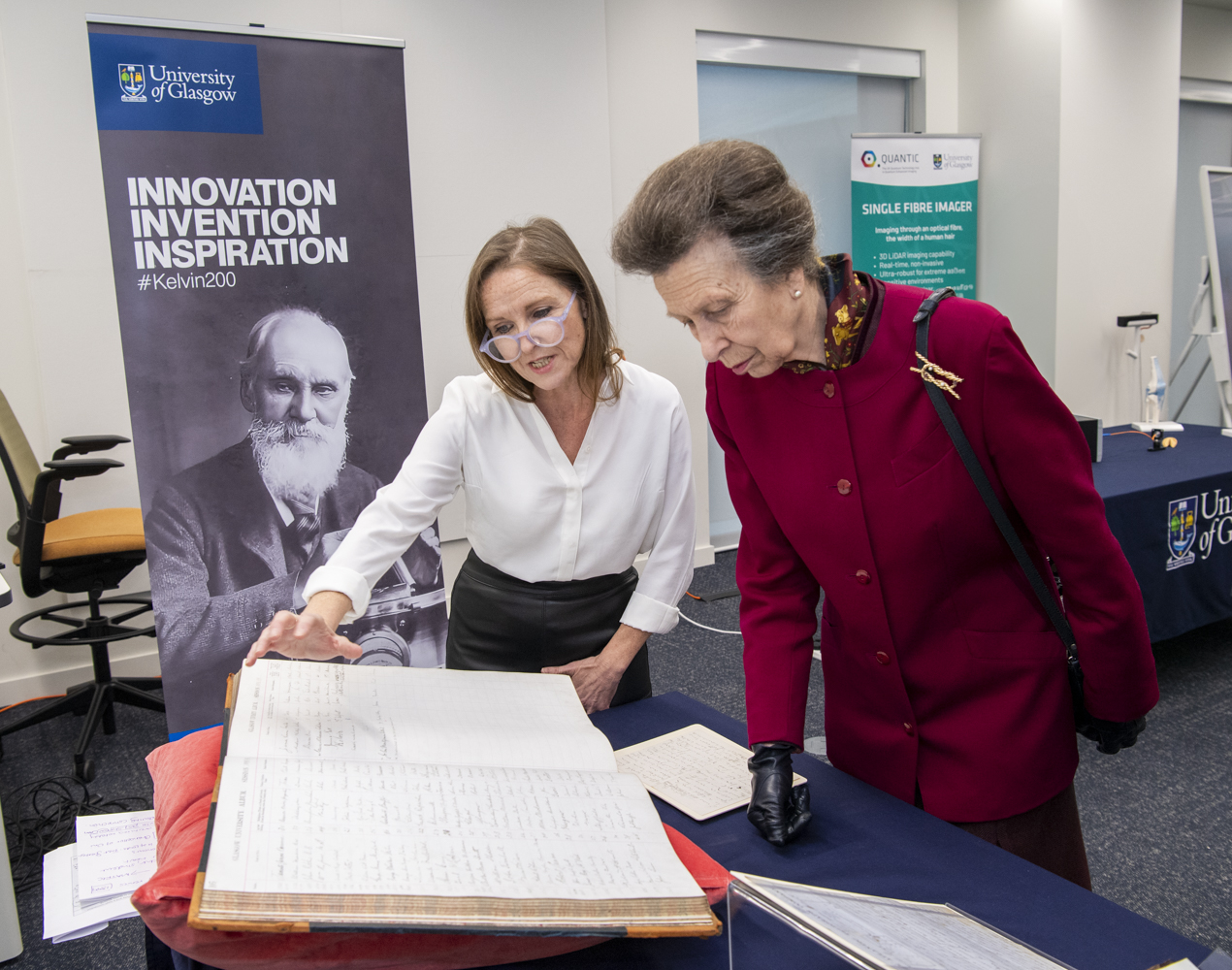 The Princess Royal visits the ARC as part of the University of Glasgow's celebrations of the 200th anniversary of the birth of Lord Kelvin