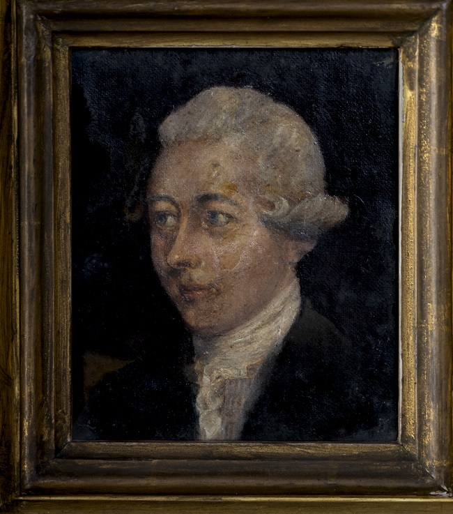 The newly discovered 18th century portrait of the Scottish poet Robert Fergusson held at Barnbougle Castle. Credit Martin Shields