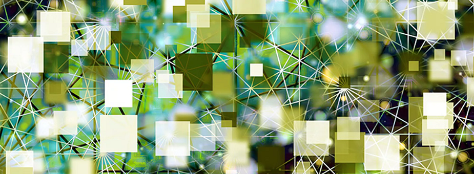 Abstract image of green squares