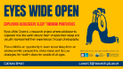 Flyer promoting Eyes Wide Open exhibit - exploring adolescent sleep through Photovoice