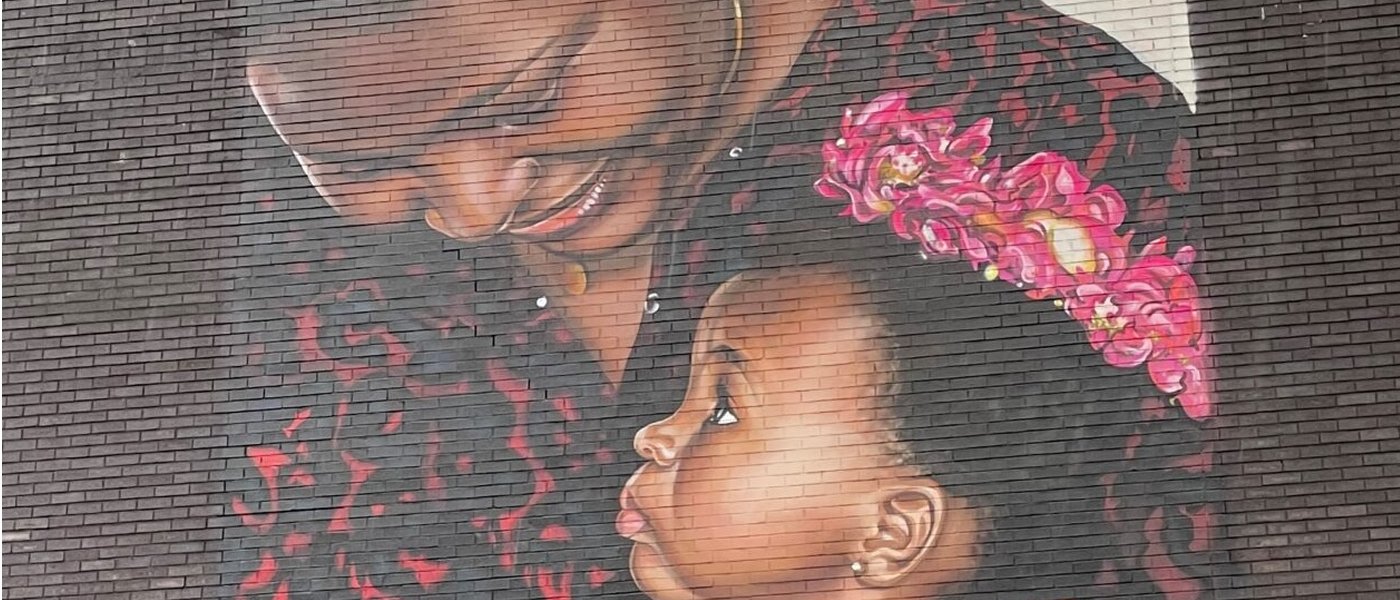 mural of mother & child