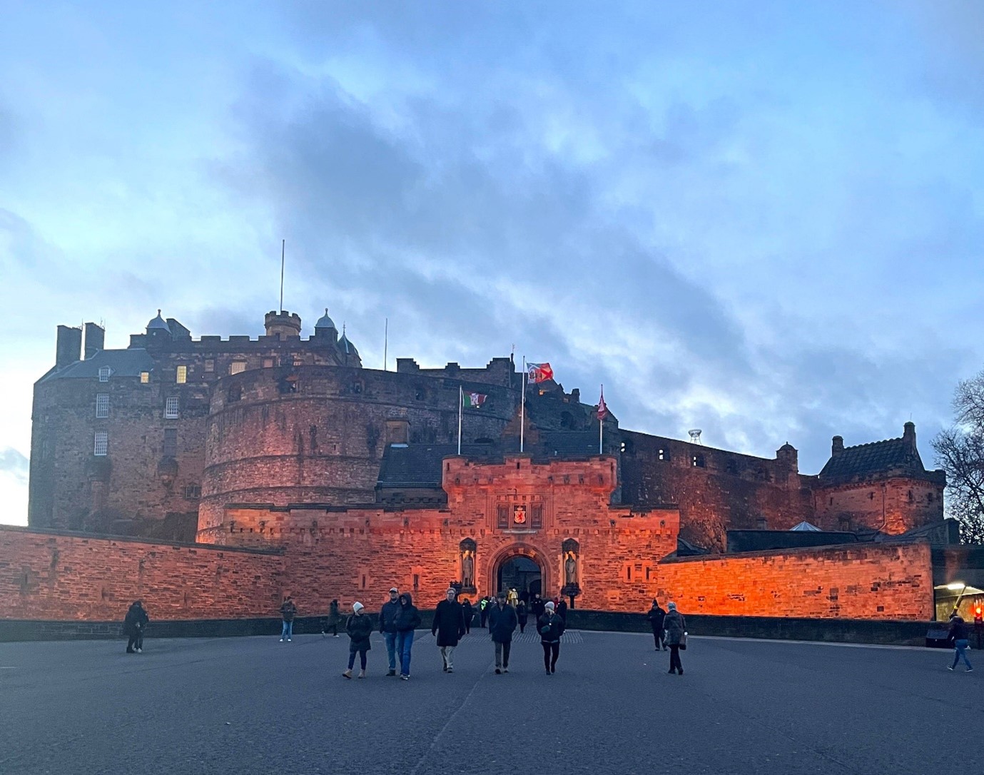 Edinburgh Castle in winter