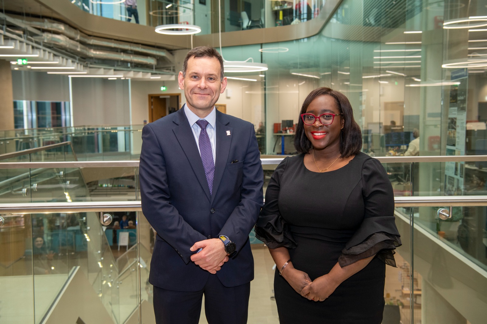 Professor Chris Pearce and Parliamentary Secretary at the Cabinet Office, Abena Oppong-Asare MP visits the ARC