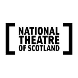 black bold text on a white background reading NATIONAL THEATRE OF SCOTLAND