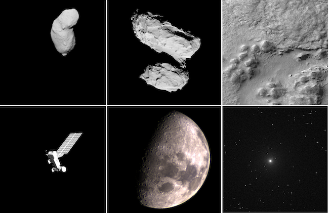 Comparisons of the real and simulated images