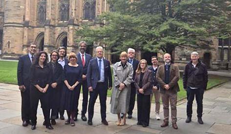 Delegation from UoG and Sorbonne University on main campus