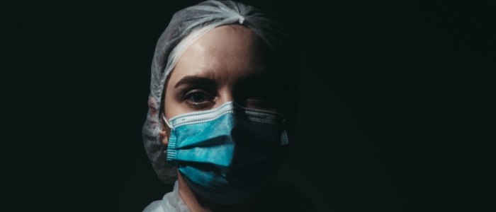 Female doctor wearing face mask