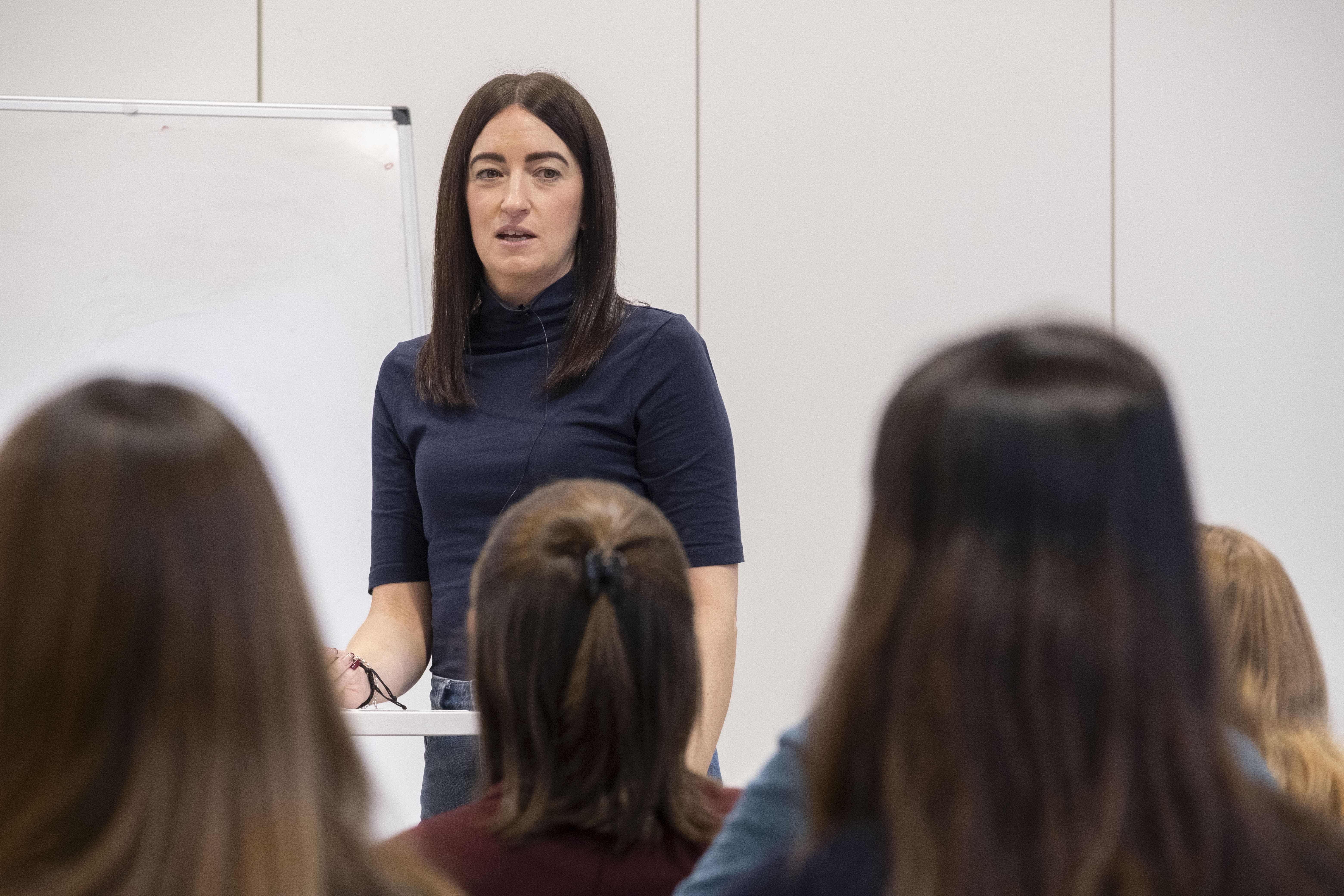 staff member presenting