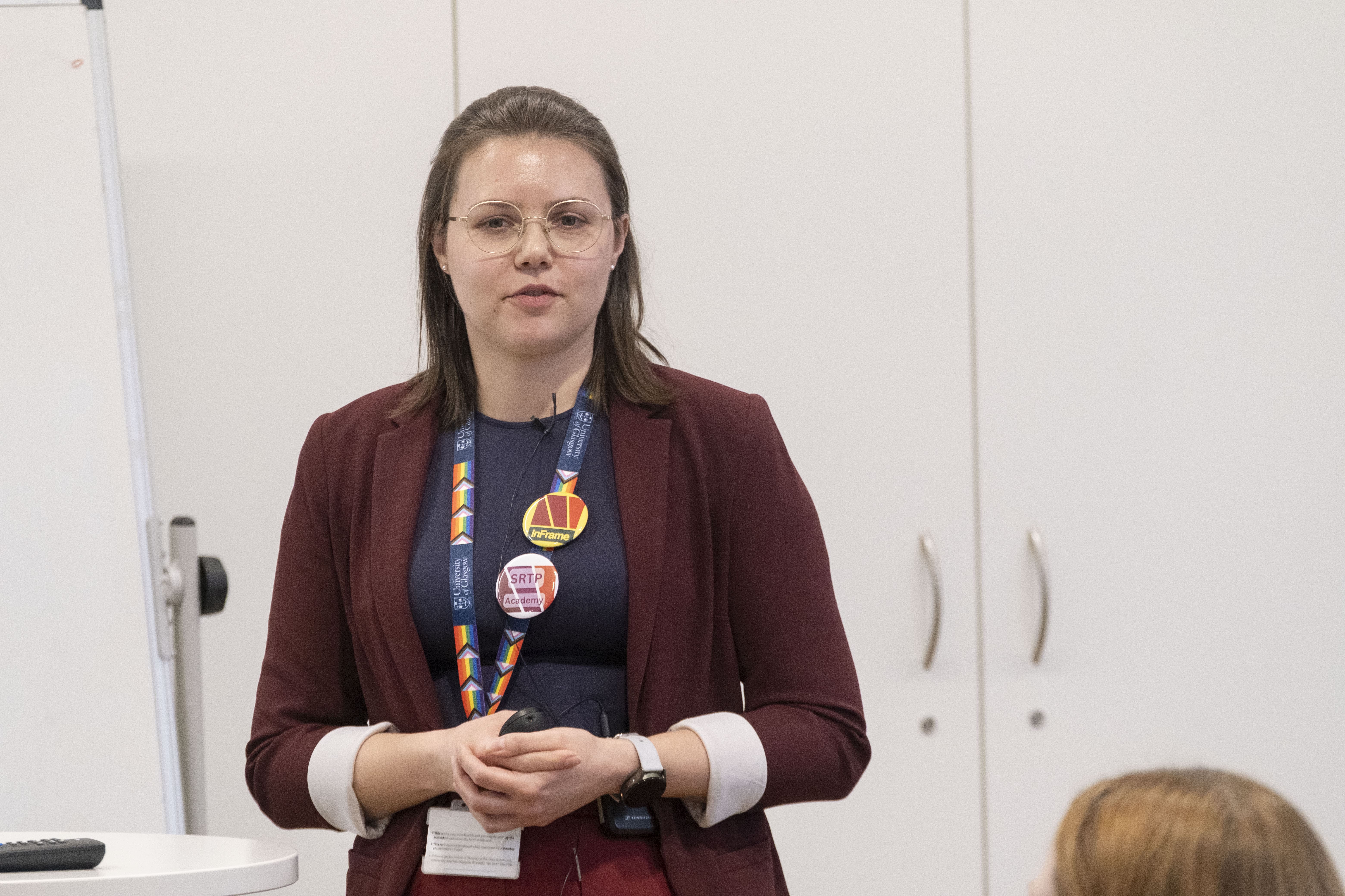 staff member presenting