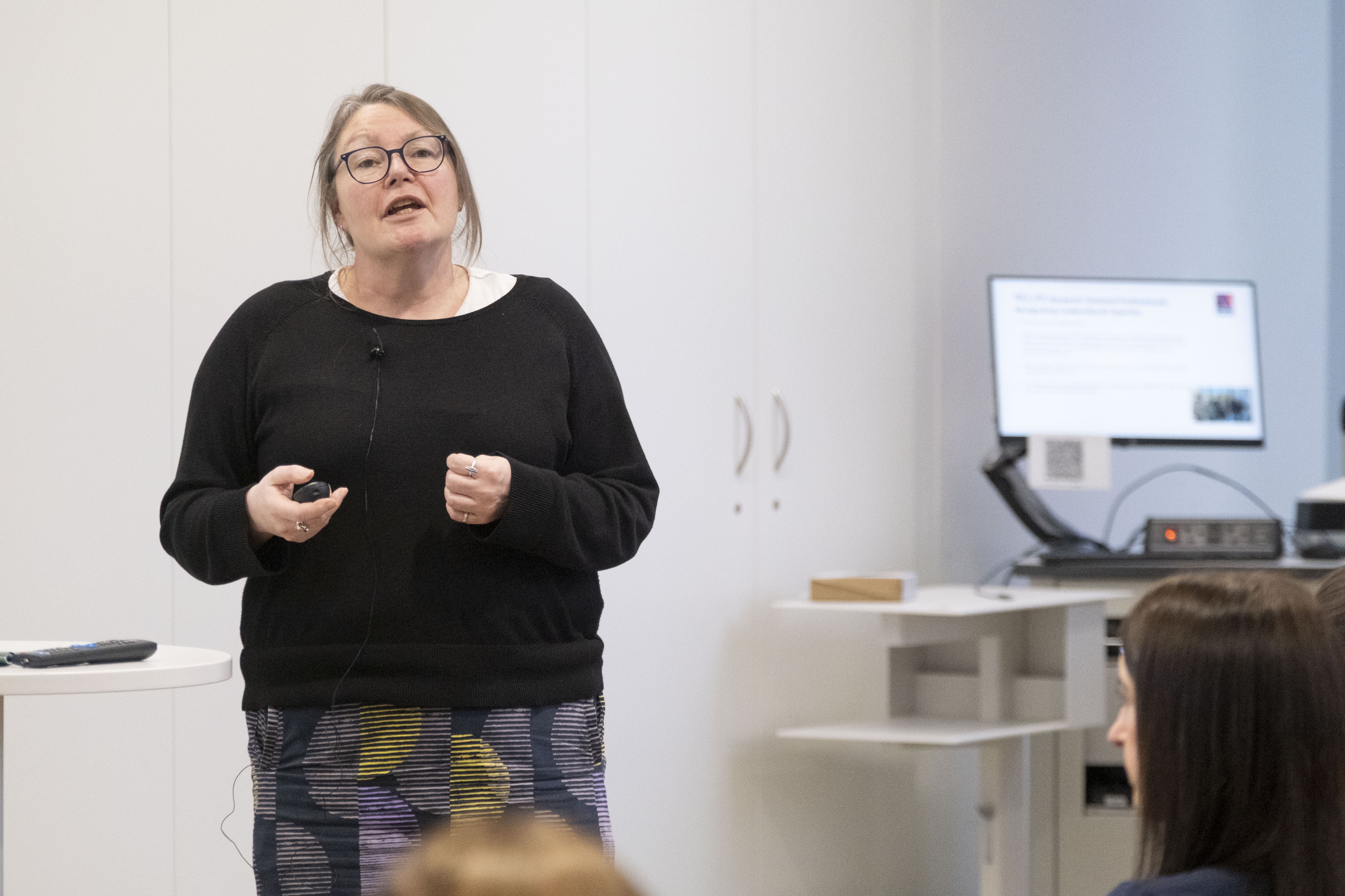 staff member presenting