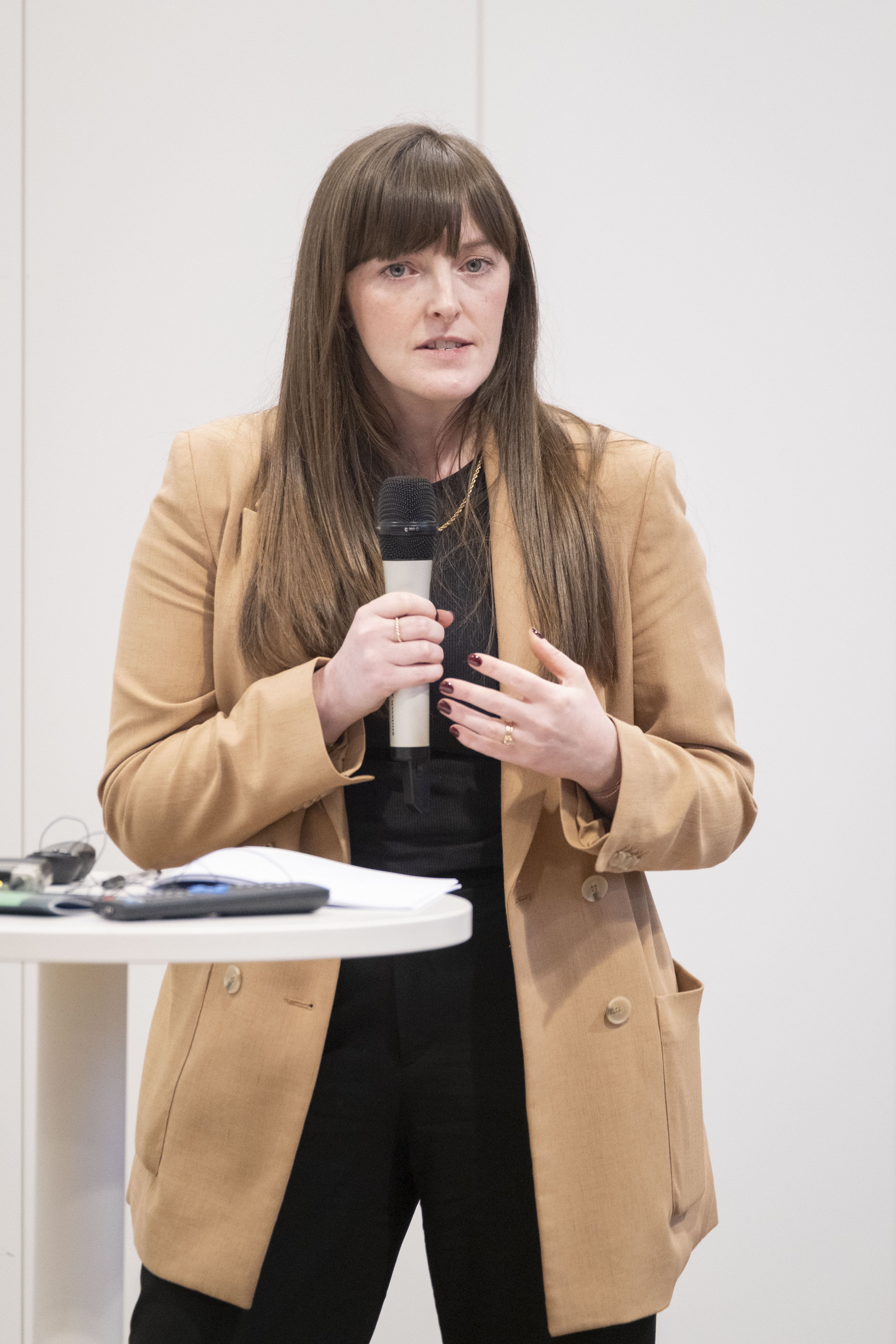 staff member presenting