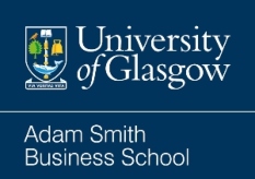 University of Glasgow Adam Smith Business School digital logo in blue