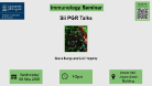 Flyer for Immunology seminar, Sii PGR Talk, of which the date, time and location are included in the accompanying text
