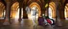 Student entrepreneur and Generation Mulligan founder and CEO photographed in the Cloisters at the University of Glasgow