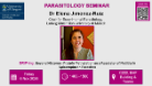 GRiPing Parasitology Seminar, Dr Elena Jimenez-Ruiz, of which the date, time, and location are included in the accompanying text.