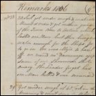 The ninth page from Andrew Service's logbook recording events on board HMS Medusa. This page, dated 1806, covers the period from 23rd October to 24th November 1806, and continues recounting the engagement with the Spanish around Montevideo, Uruguay.  (GUAS Ref: UGC 182. Copyright reserved.) 