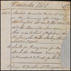 The eleventh page from Andrew Service's logbook recording events on board HMS Medusa. This page, dated 1807, covers the period from 2nd February 1807 to 9th May 1807, and continues recounting the engagement with the Spanish around Montevideo, Uruguay, before sailing up the River Plate to take the port of Alsinado without resistance.  (GUAS Ref: UGC 182. Copyright reserved.) 