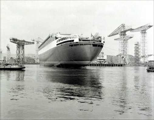 The bow view on launch day.