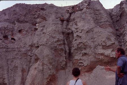 amporae in cliff at Aghia Kyriaki, Melos