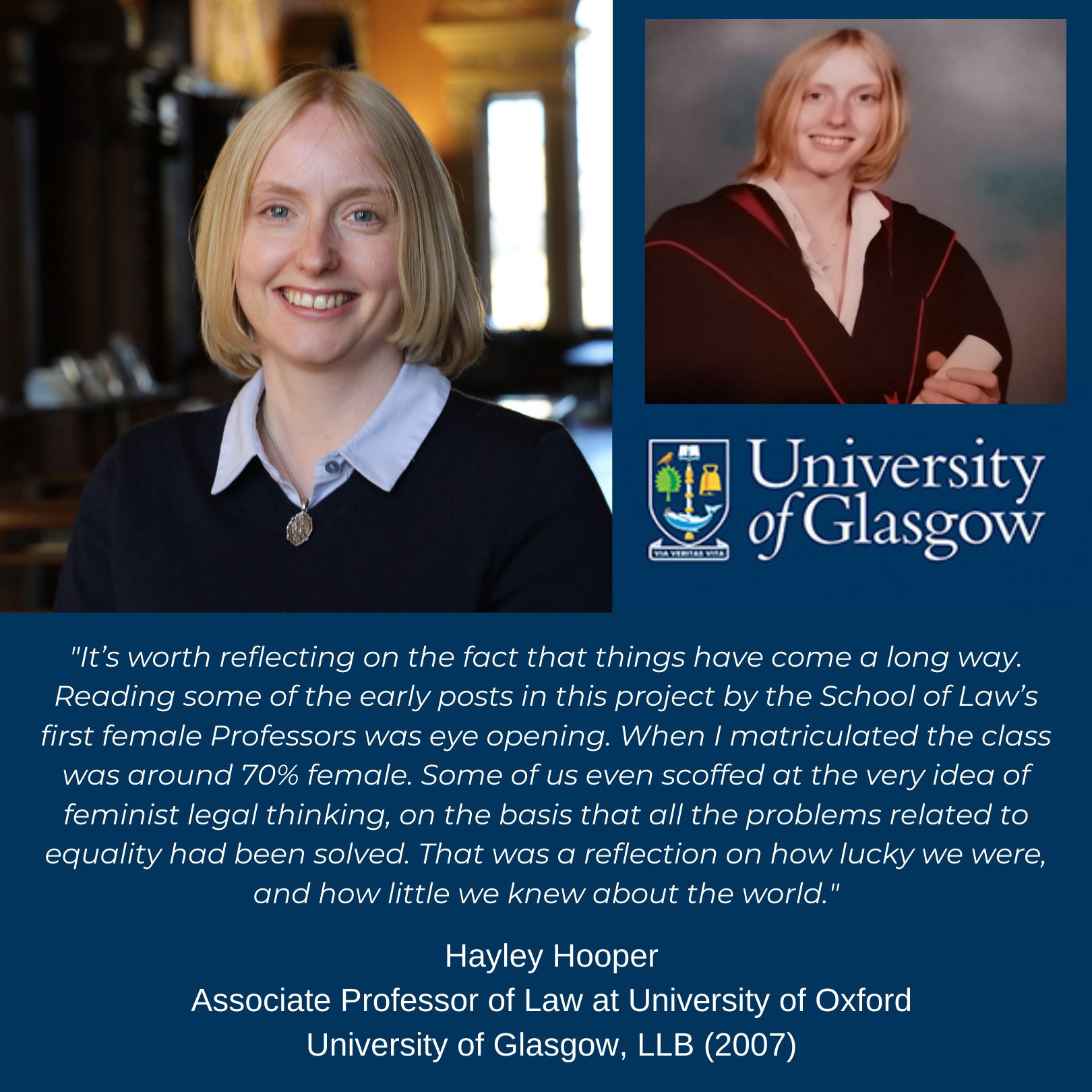 1620px x 1620px - University of Glasgow - Schools - School of Law - 100 Years - 100 Voices  for 100 Years - Hayley Hooper