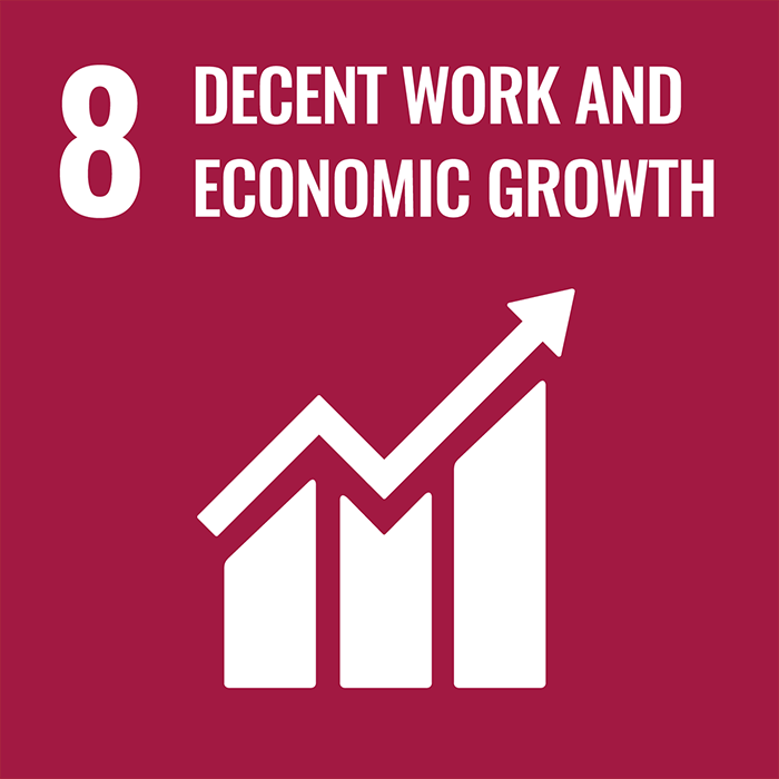 UN Sustainable Development Goal 8: Decent work and economic growth icon