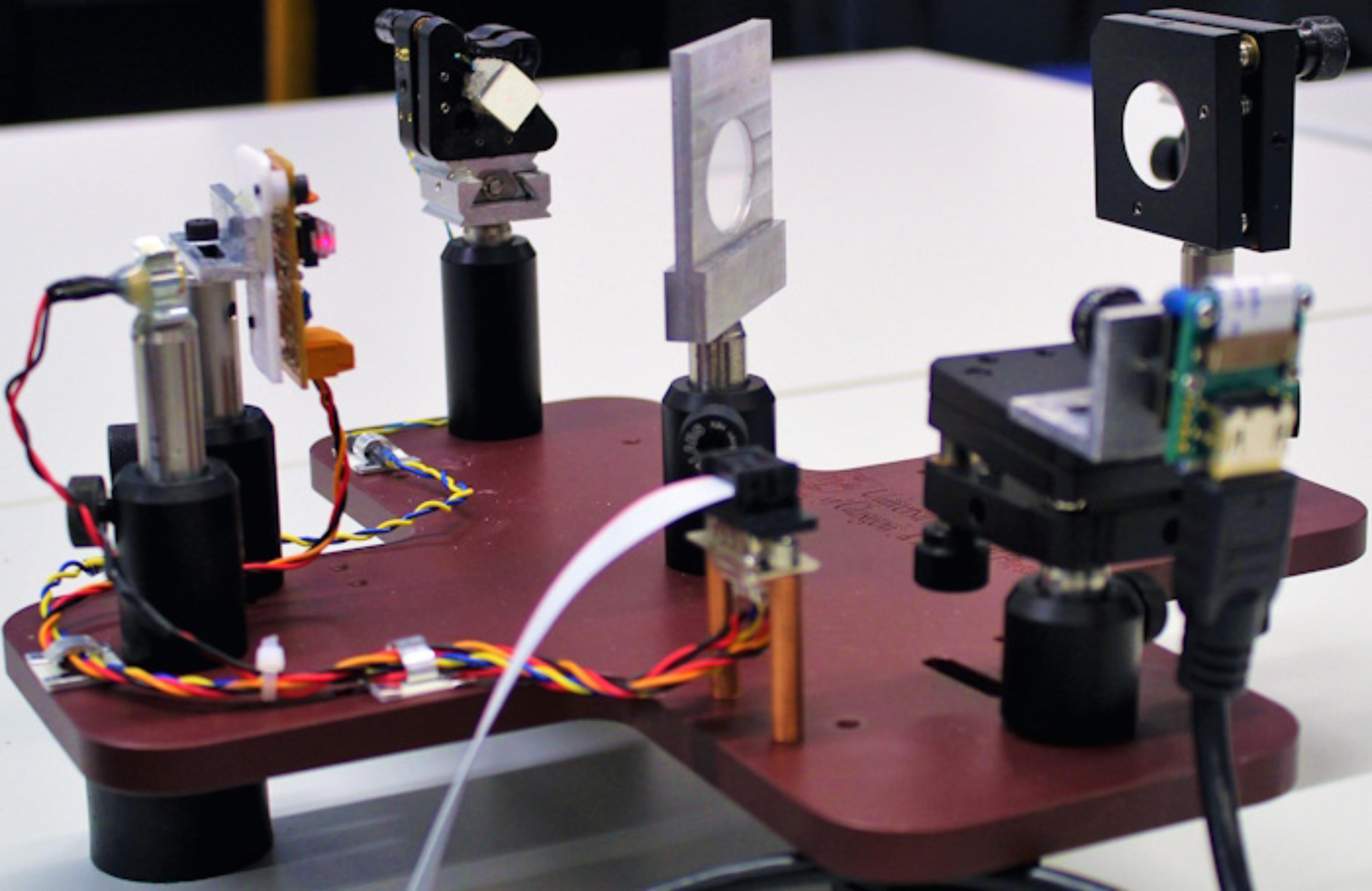 LIGO lab machinery on a table