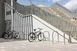 Sheffield bike stand against white wall
