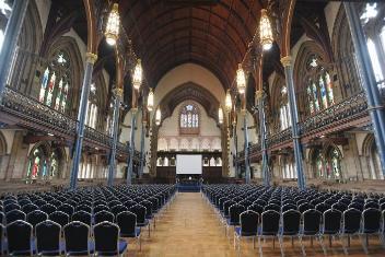 Bute Hall with theatre style set up