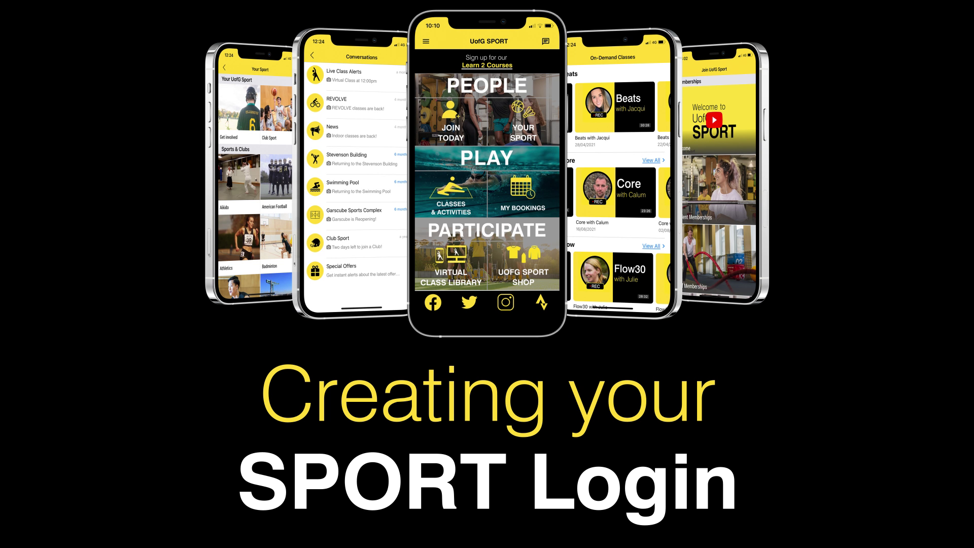 Creating your new UofG Sport Login